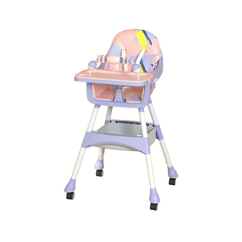 KIDSHOP - Silla Comedor Para Bebé 2 En 1 Freno Juguetes S-360 Lila