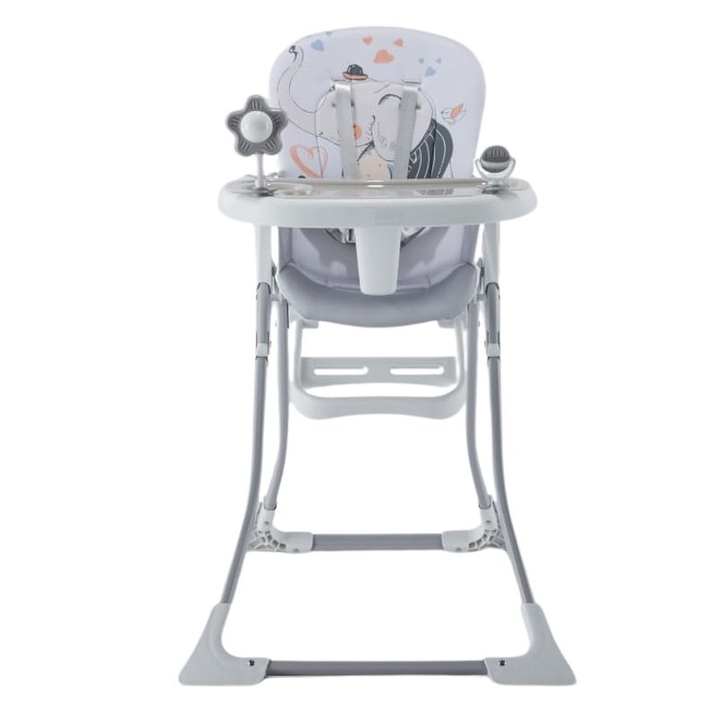 KIDSHOP - Silla Comedor Bebé Portátil 2 En 1 Con Juguetes HC301 Gris