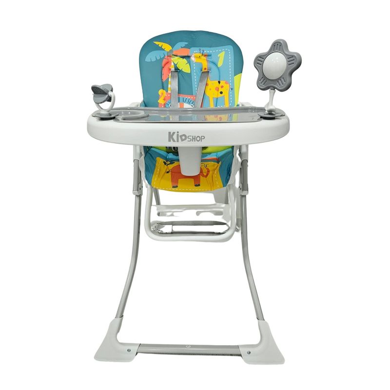 KIDSHOP - Silla Comedor Bebé Portátil 2 En 1 Con Juguetes Selva-