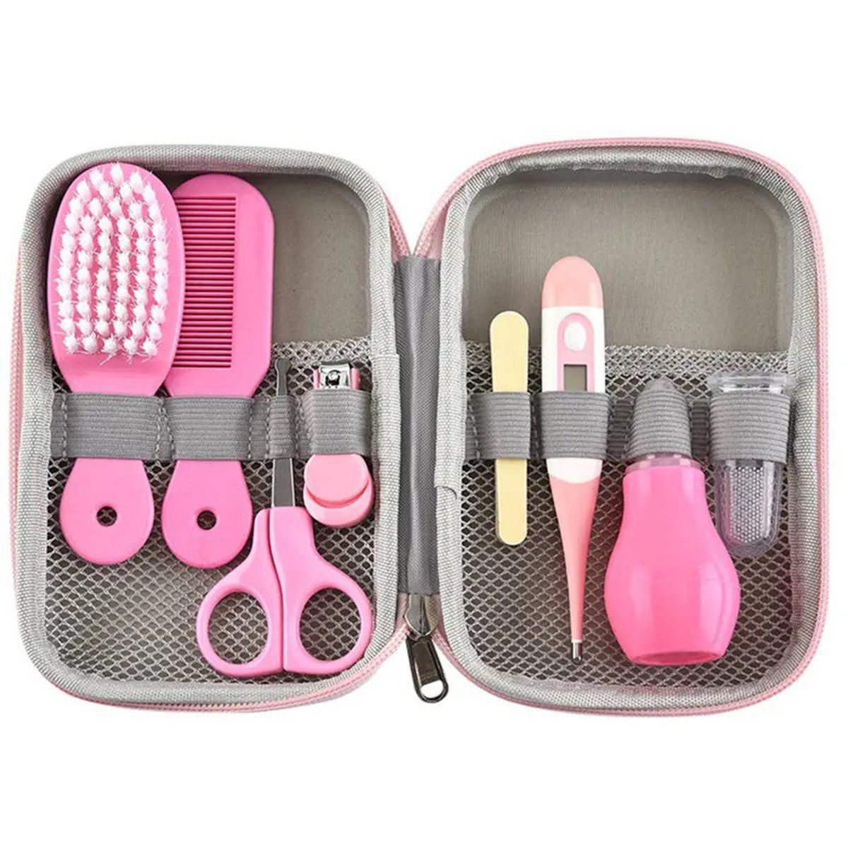 KIDSHOP - Kit De Aseo Cuidado Bebe 8 Piezas HY-G-2 Rosado
