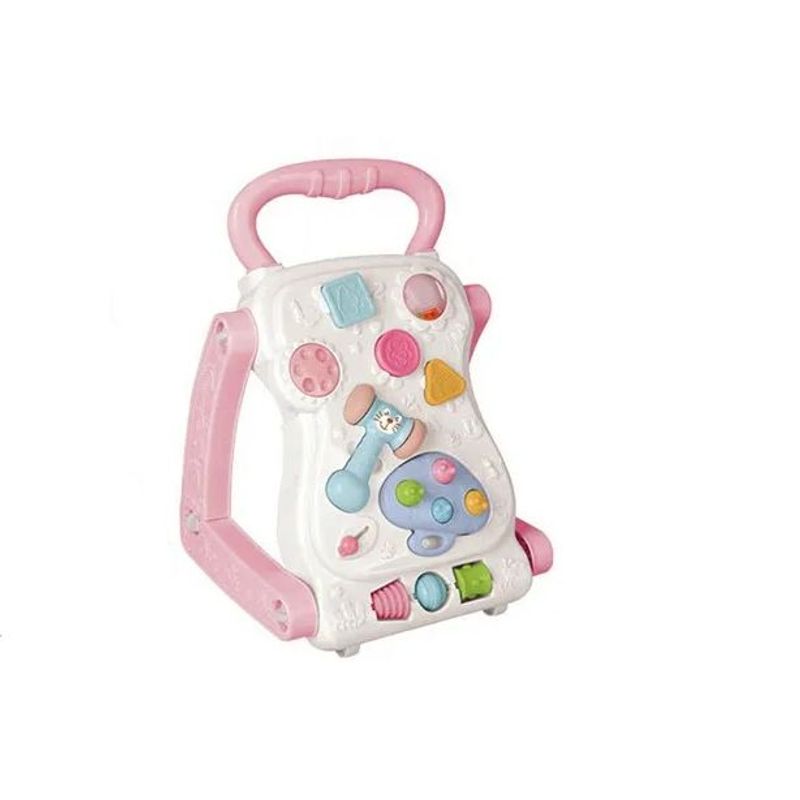 KIDSHOP - Andadera Musical Mesa Didactica  Actividades Para Bebe Rosa