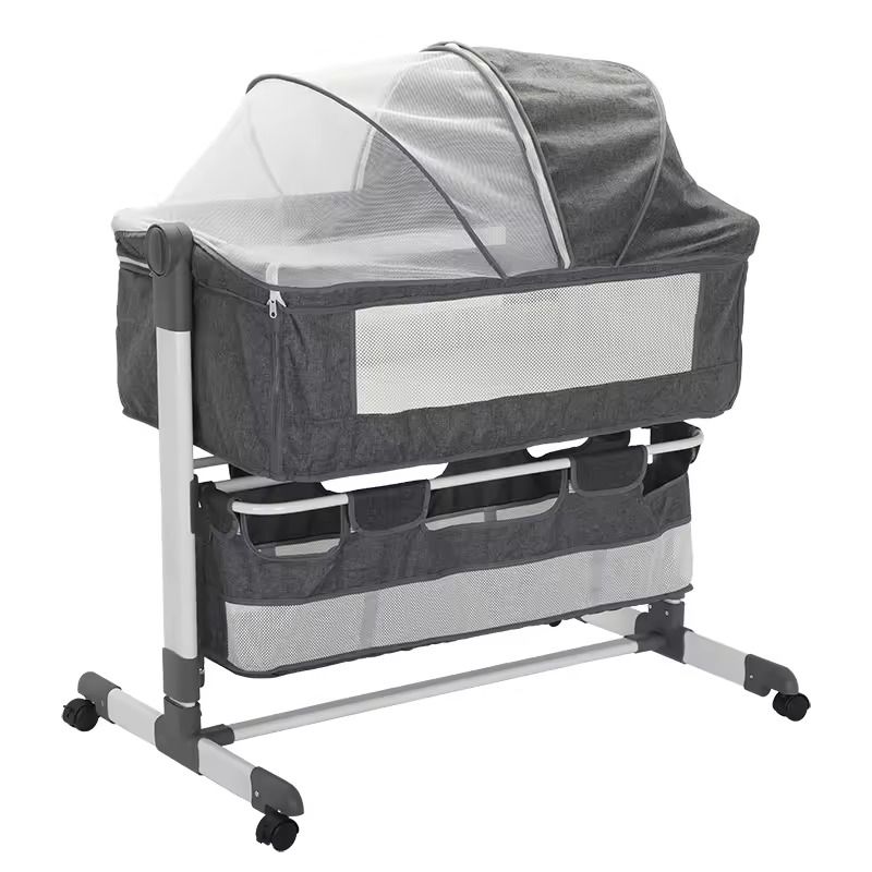 KIDSHOP - Cuna Colecho Mosquitero Mecedora Gris TX-C060-