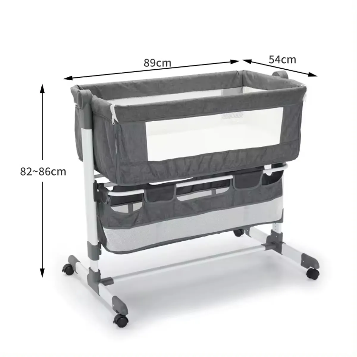 KIDSHOP - Cuna Colecho Mosquitero Mecedora Gris TX-C060