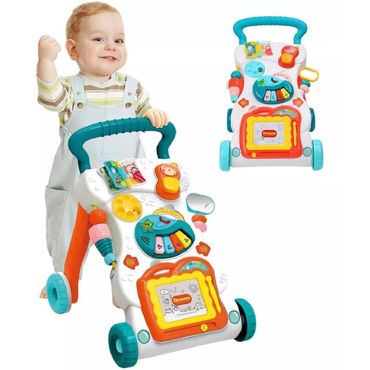 KIDSHOP - Andadera Primeros Pasos Musical Tablero HE0819 Verde
