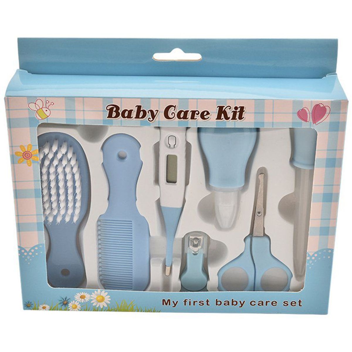 KIDSHOP - Kit De Aseo Completo Cuidado Personal 8 Piezas T2 Azul