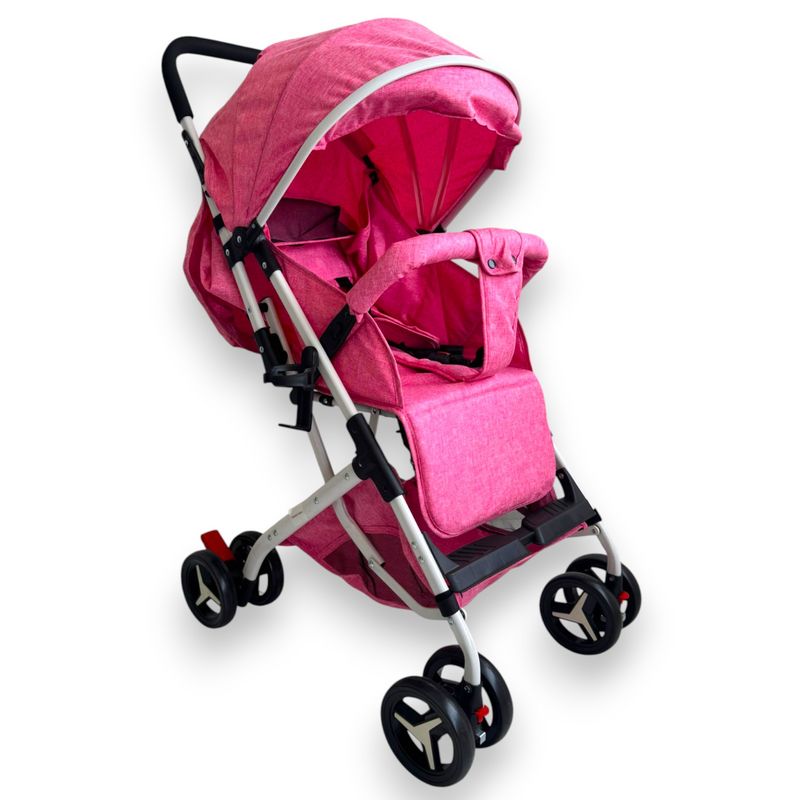 KIDSHOP - Coche Paseador Tipo Maleta + Toldillo  PD-6609-2 Rosa