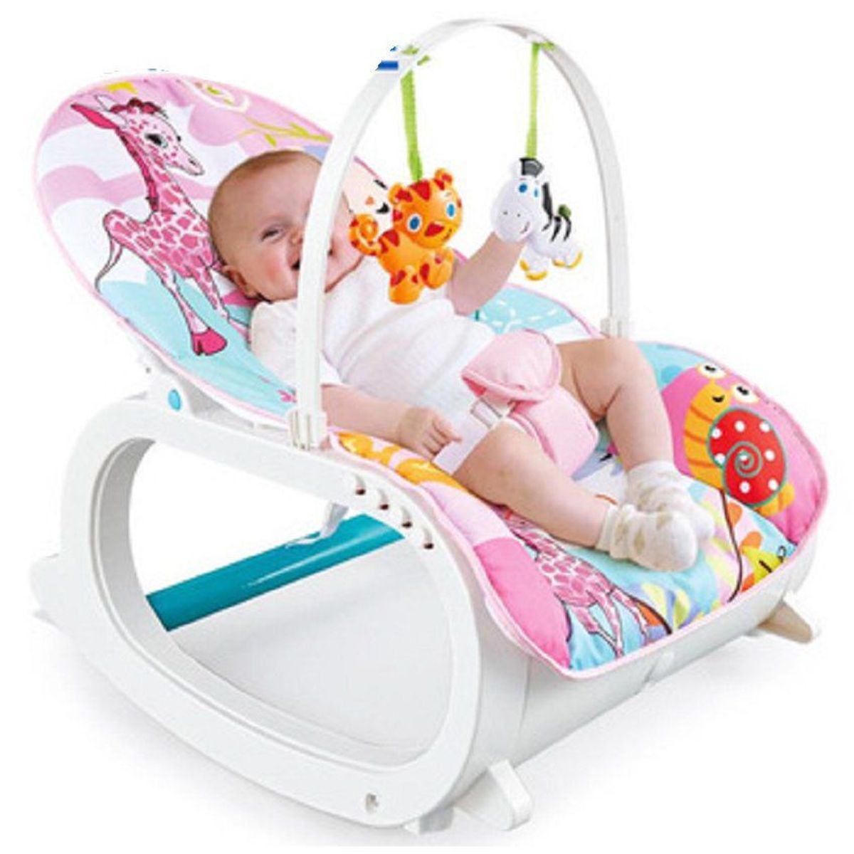 KIDSHOP - Silla Mecedora Vibradora Crece Conmigo Bebe 88926 Selva Niña