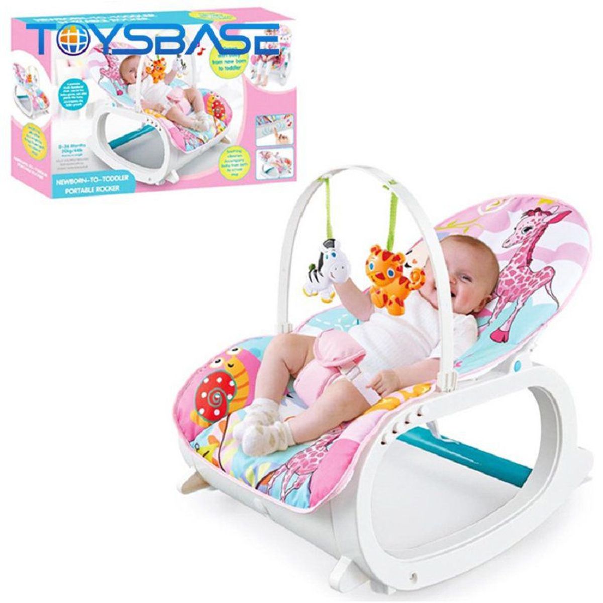 KIDSHOP - Silla Mecedora Vibradora Crece Conmigo Bebe 88926 Selva Niña