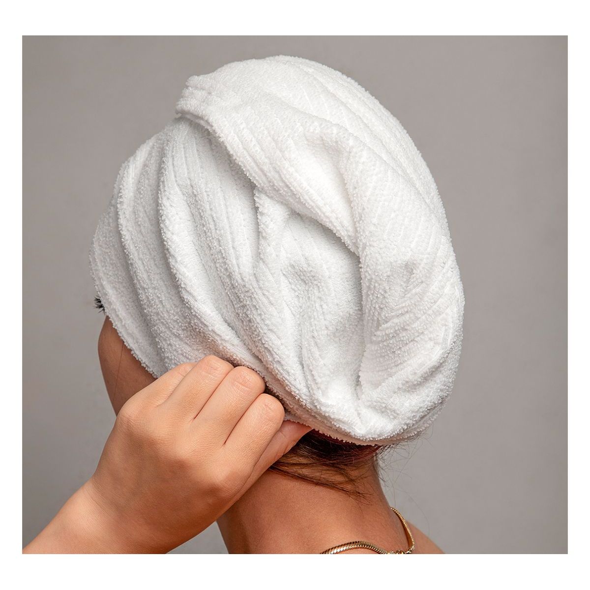 ESSENZA - Toalla Turbante para el Cabello en Microfibra Blanco - ESSENZA