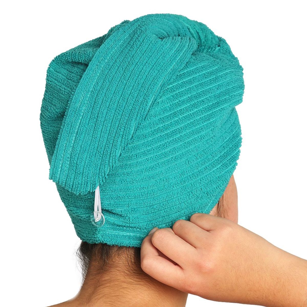 ESSENZA - Toalla Turbante para el Cabello en Microfibra Verde - ESSENZA