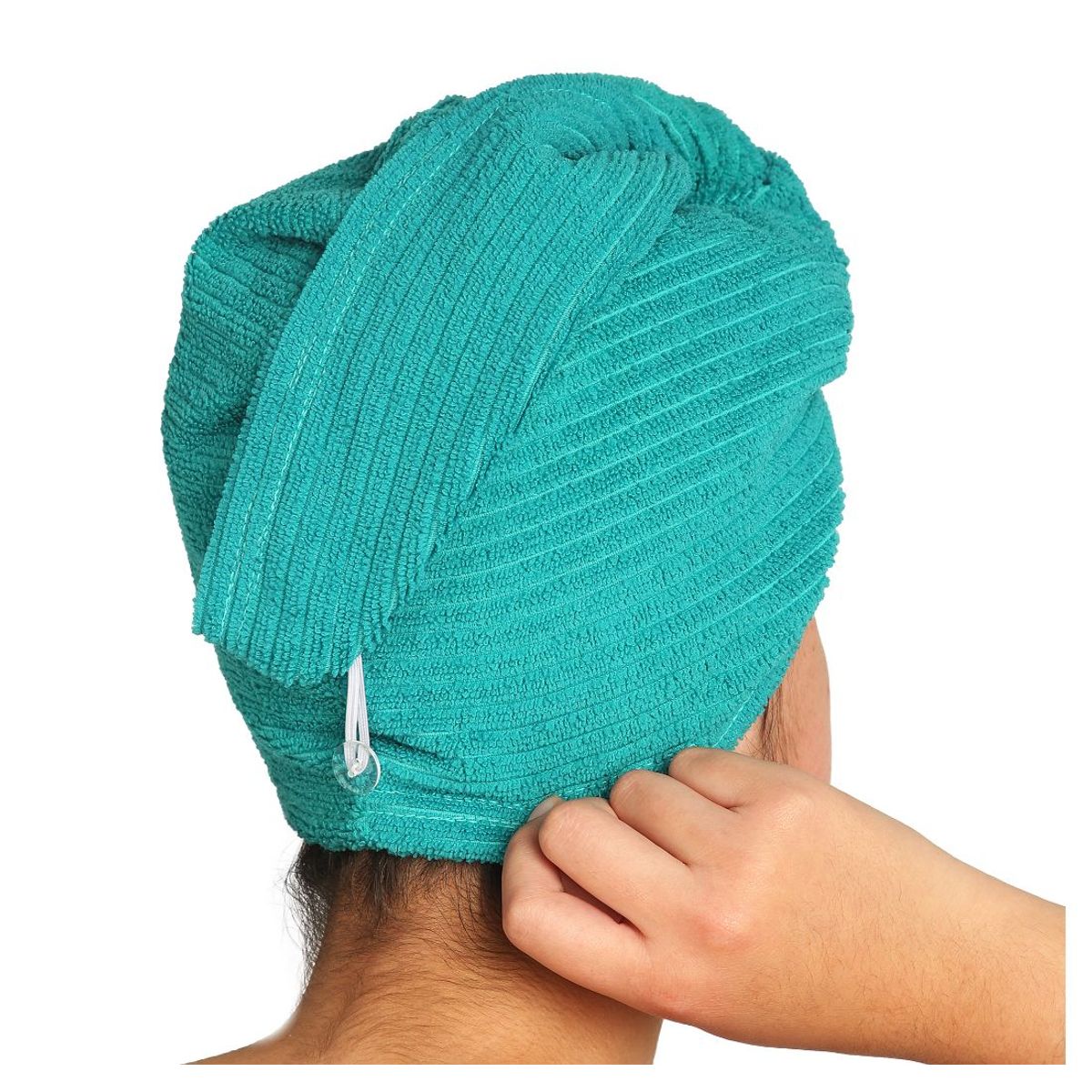 ESSENZA - Toalla Turbante para el Cabello en Microfibra Verde - ESSENZA