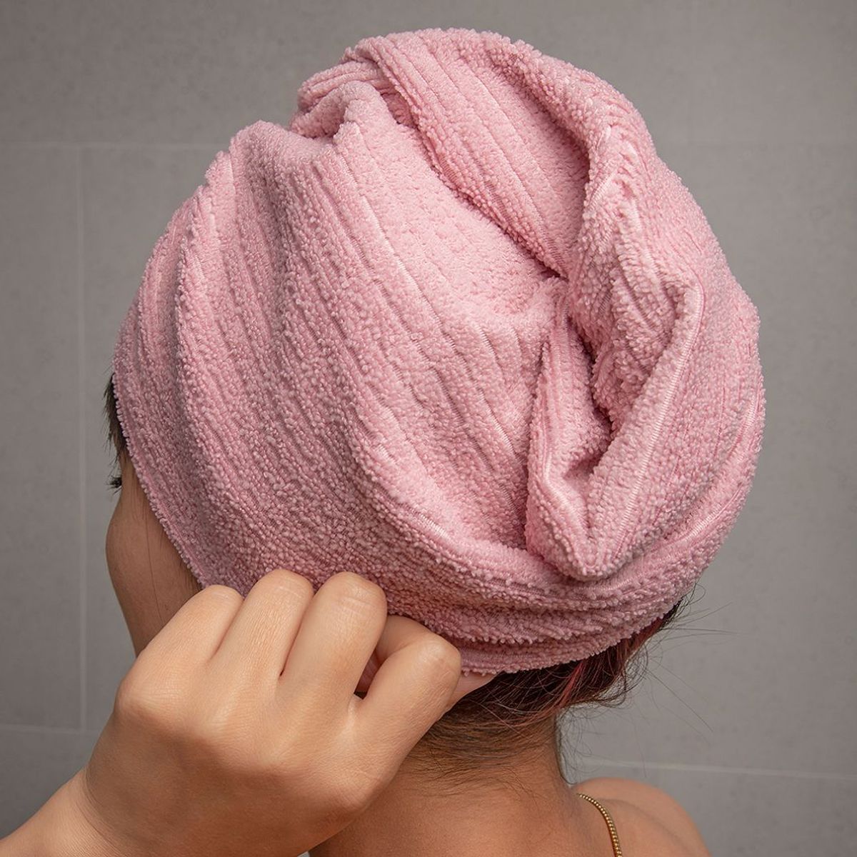 ESSENZA - Toalla Turbante para el Cabello en Microfibra Palo Rosa - ESSENZA