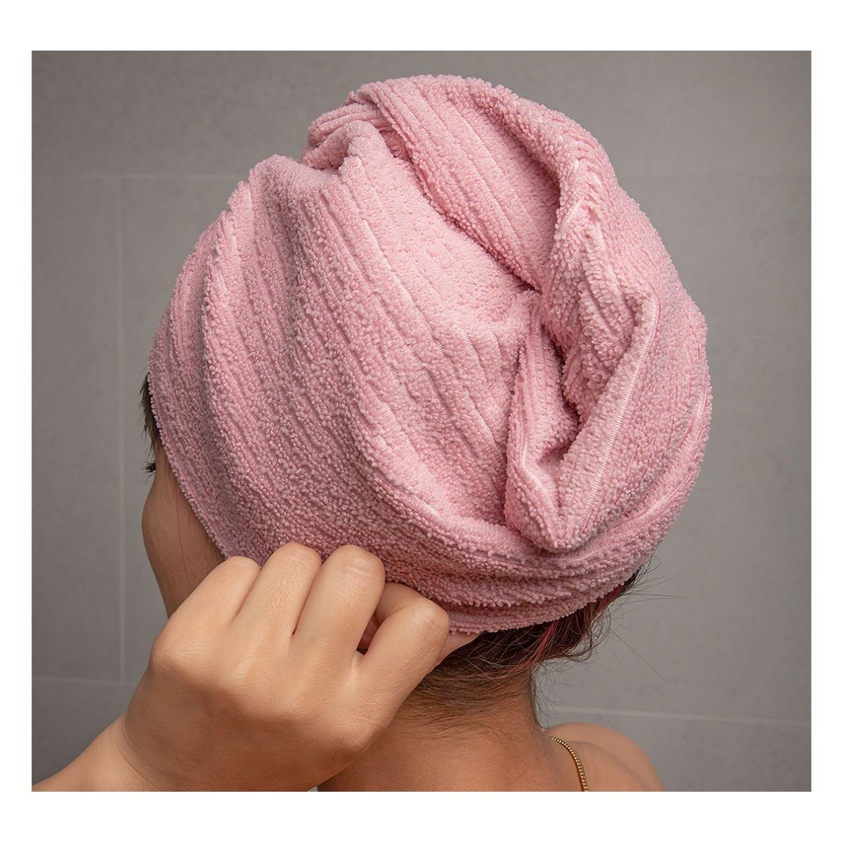 ESSENZA - Toalla Turbante para el Cabello en Microfibra Palo Rosa - ESSENZA