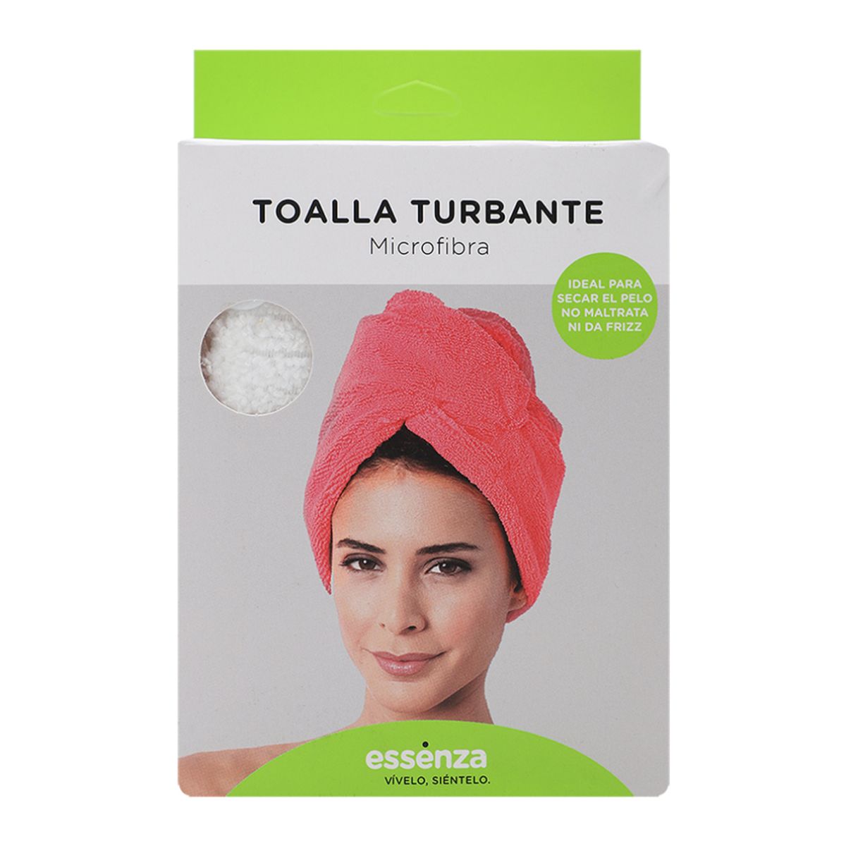 ESSENZA - Toalla Turbante para el Cabello en Microfibra Coral en Caja - ESSENZA