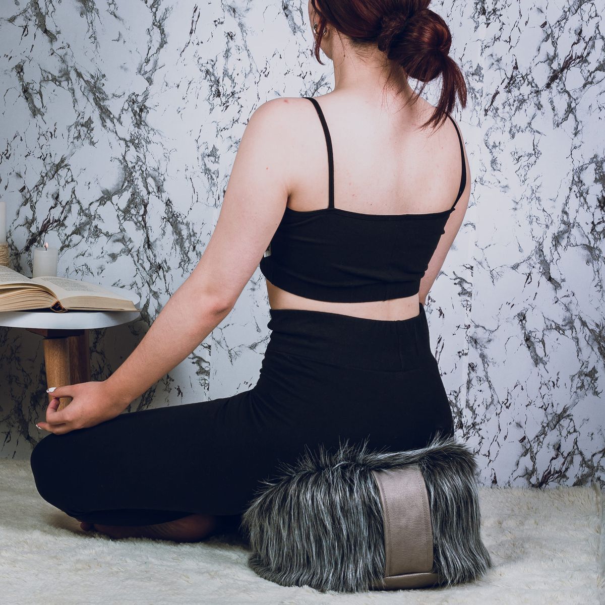 BANZAY - Cojín Para Meditación Yoga - Gris