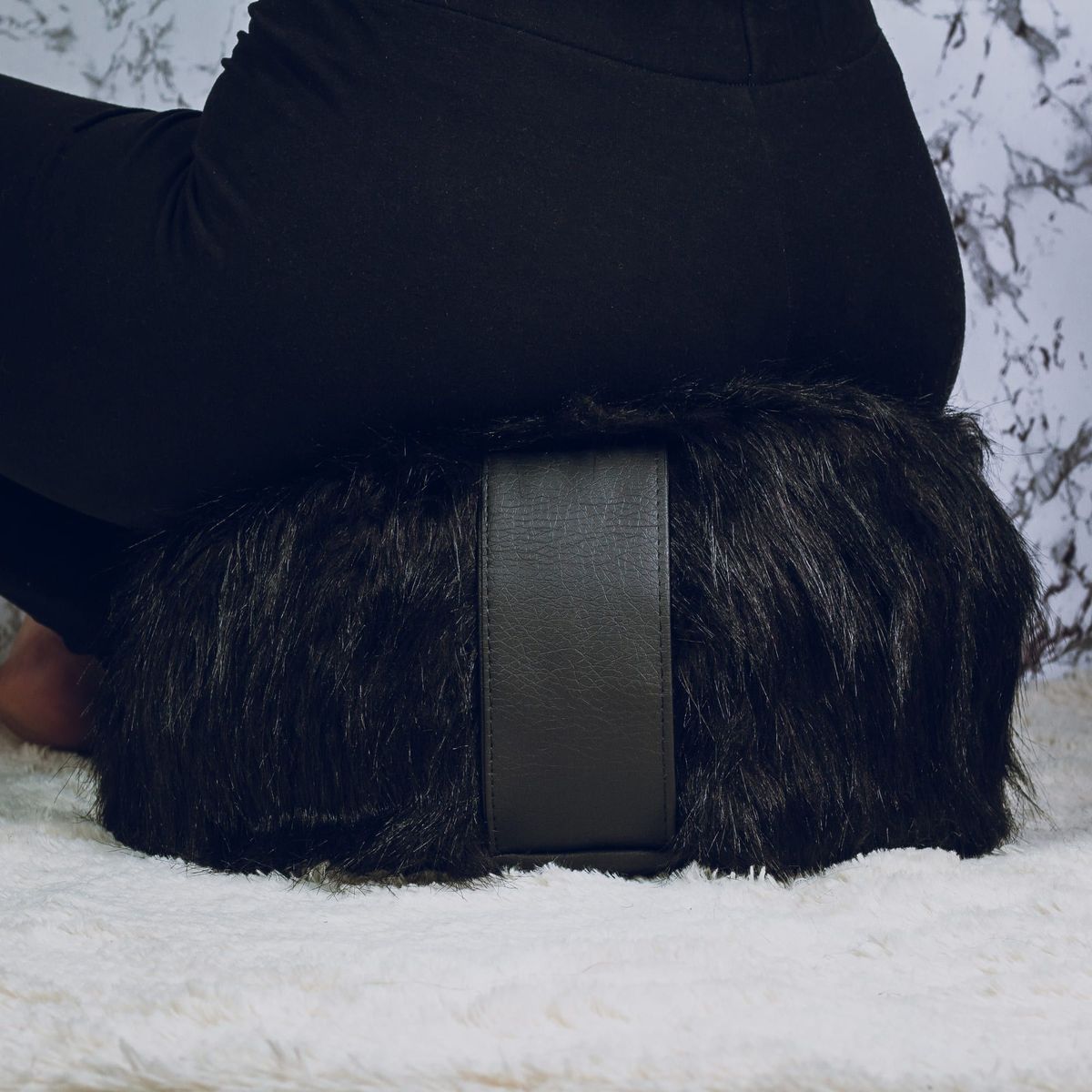 BANZAY - Cojín Para Meditación Yoga - Negro.