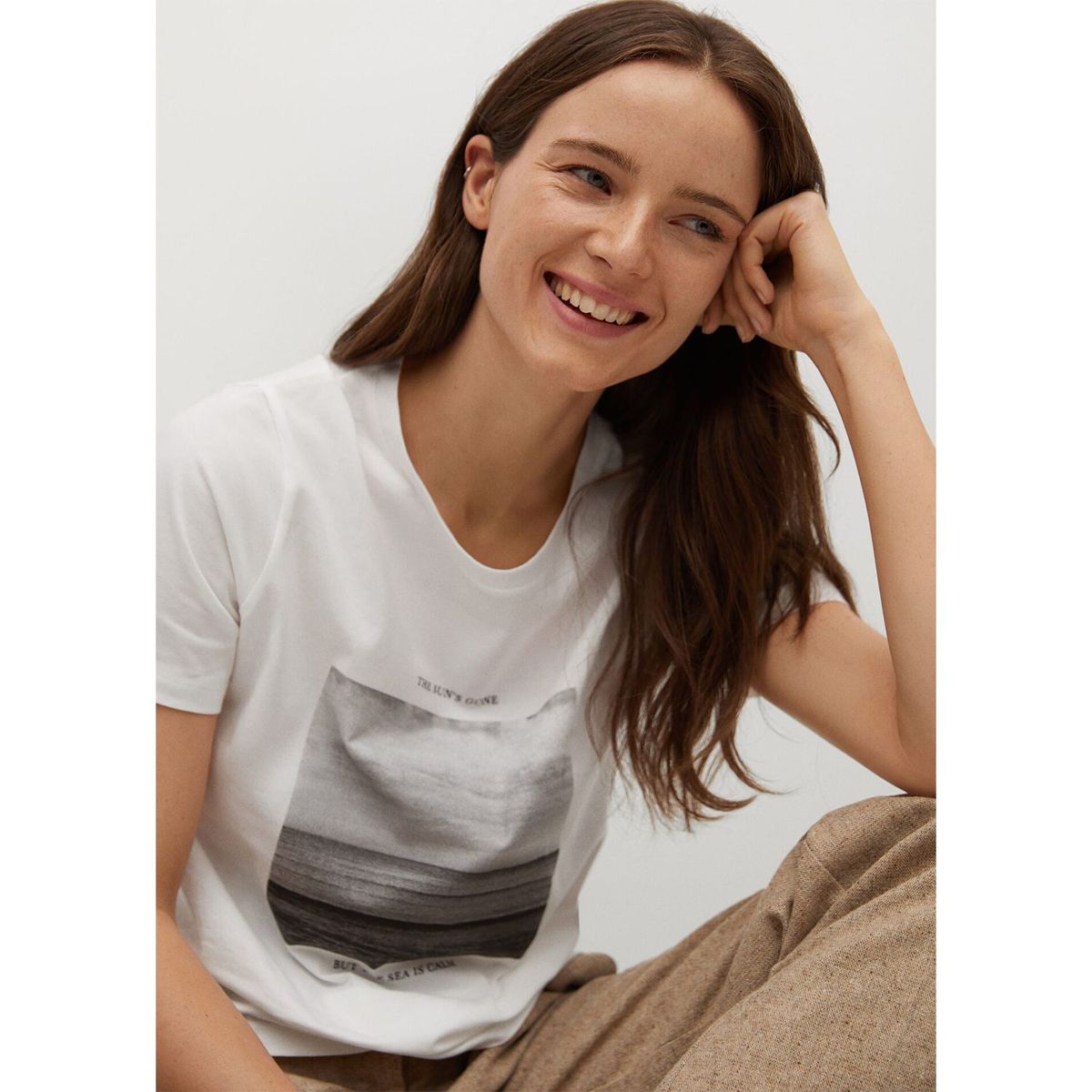 MANGO - Camiseta Mujer Manga corta MANGO