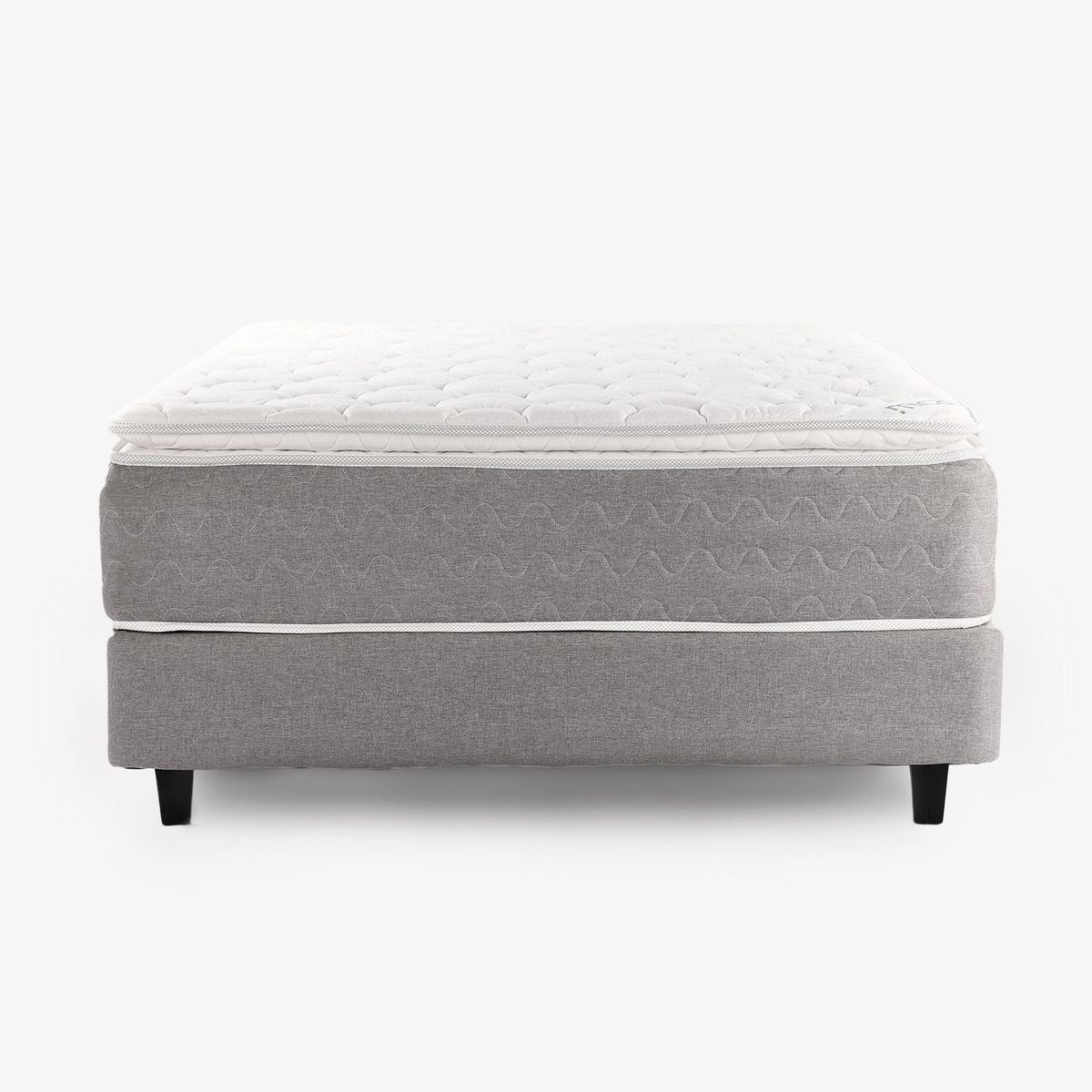MICA - Colchón con Base Cama King Firmeza Suave Ortopédico Resortado con Pillow Milán 200 x 200 cm Mica