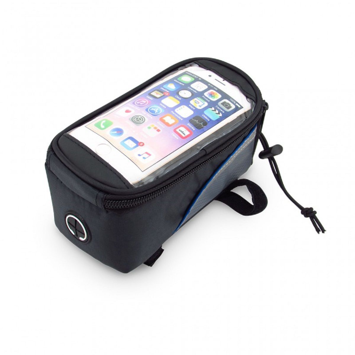 GENERICO - Estuche Alforja Porta Celular Para Bicicleta  Negro /  Azul