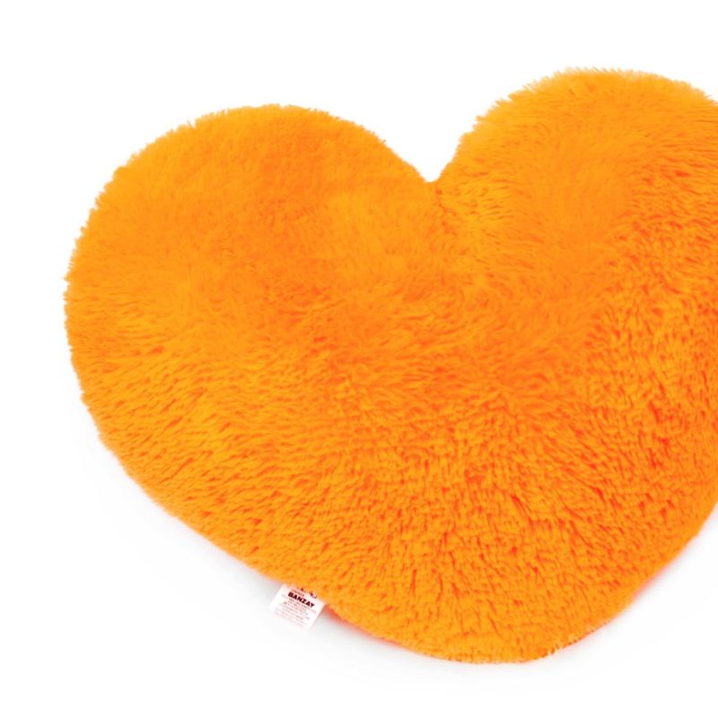 BANZAY - Cojín Decorativo Peludo Corazón - Naranja