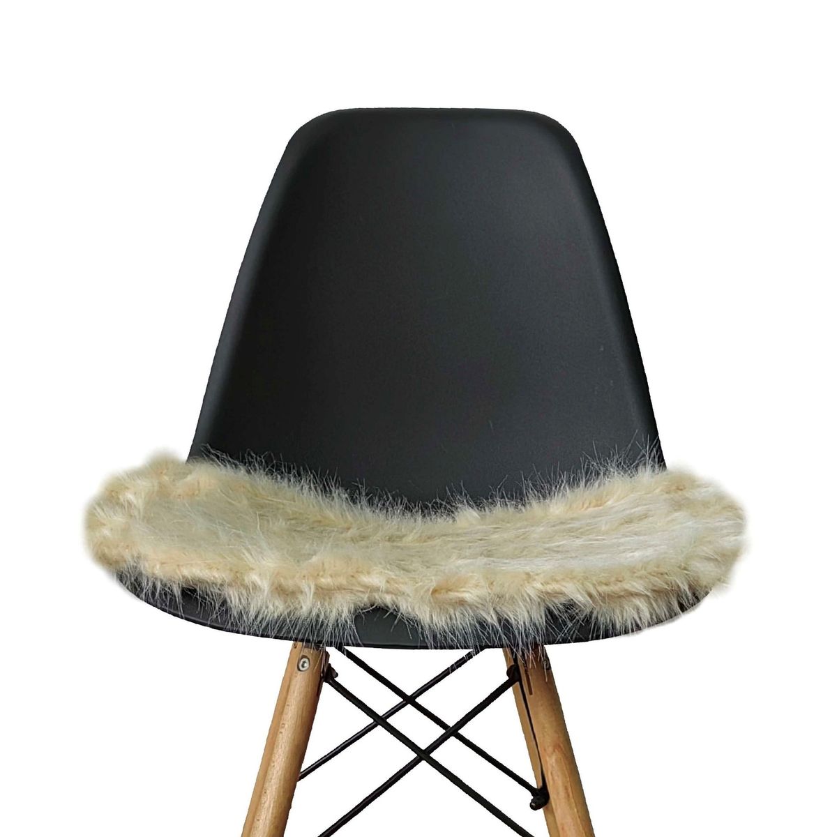 BANZAY - Cojin en Peluche para Silla Eames kit x2 - Crema