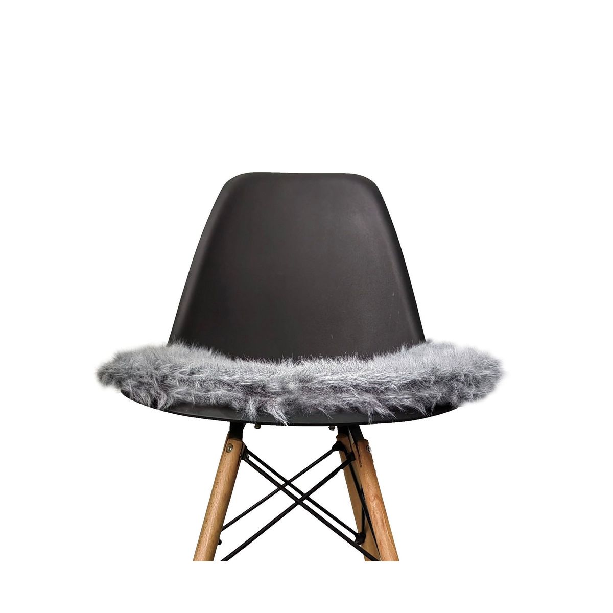 BANZAY - Cojin en Peluche para Silla Eames kit x4 - Gris Claro