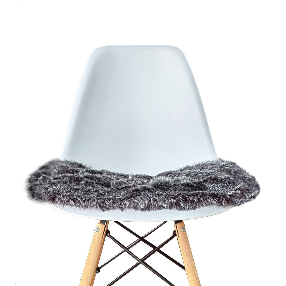 BANZAY - Cojin en Peluche para Silla Eames kit x4 - Gris Oscuro