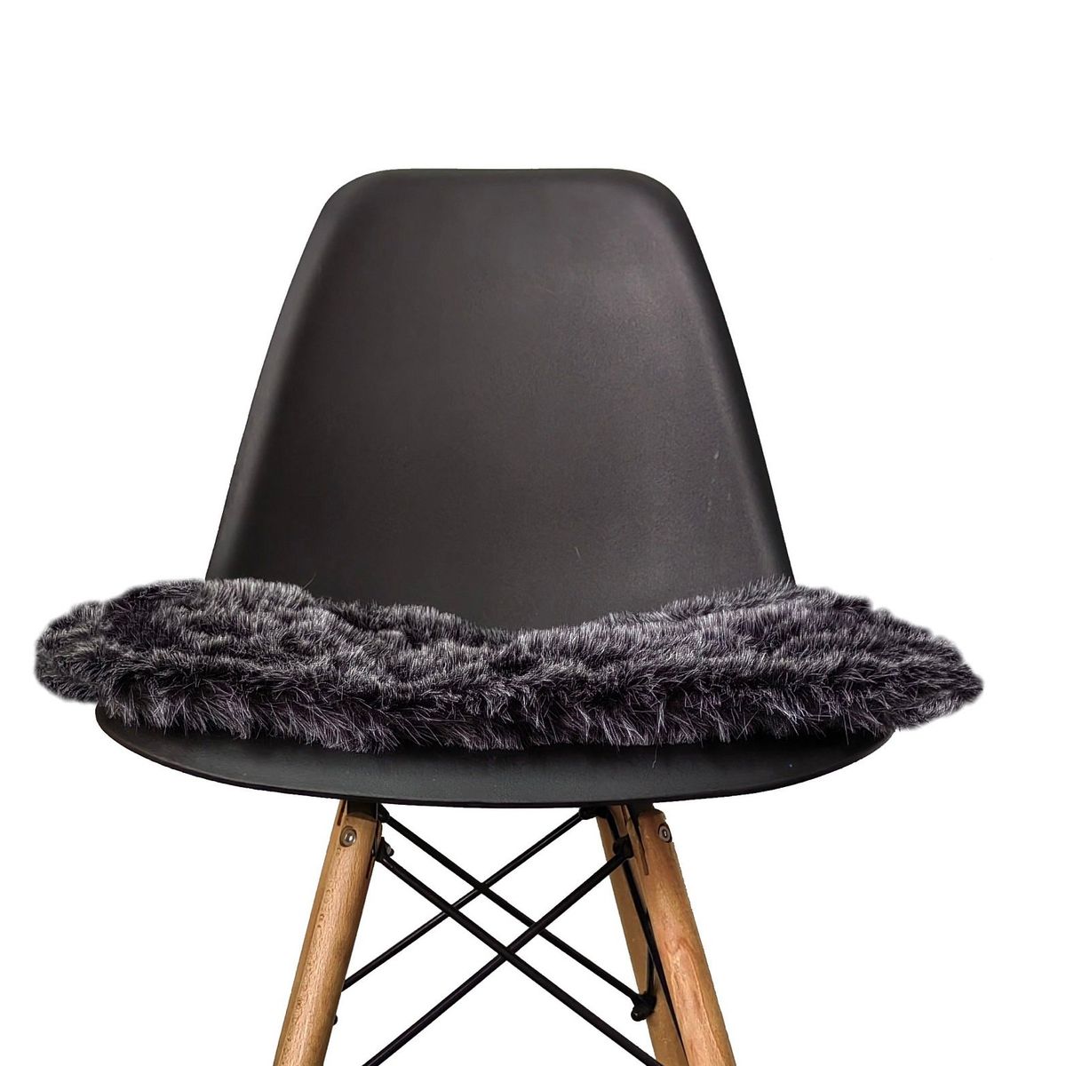 BANZAY - Cojin en Peluche para Silla Eames kit x4 - Gris Oscuro