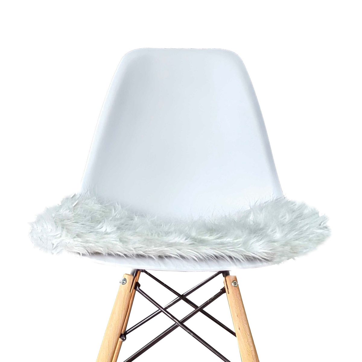 BANZAY - Cojin en Peluche para Silla Eames kit X6 - Blanco