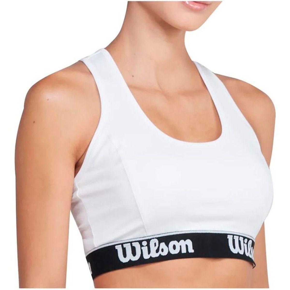 WILSON - Top Deportivo Mujer Wilson Elástico Brasier Sujetador Blanco