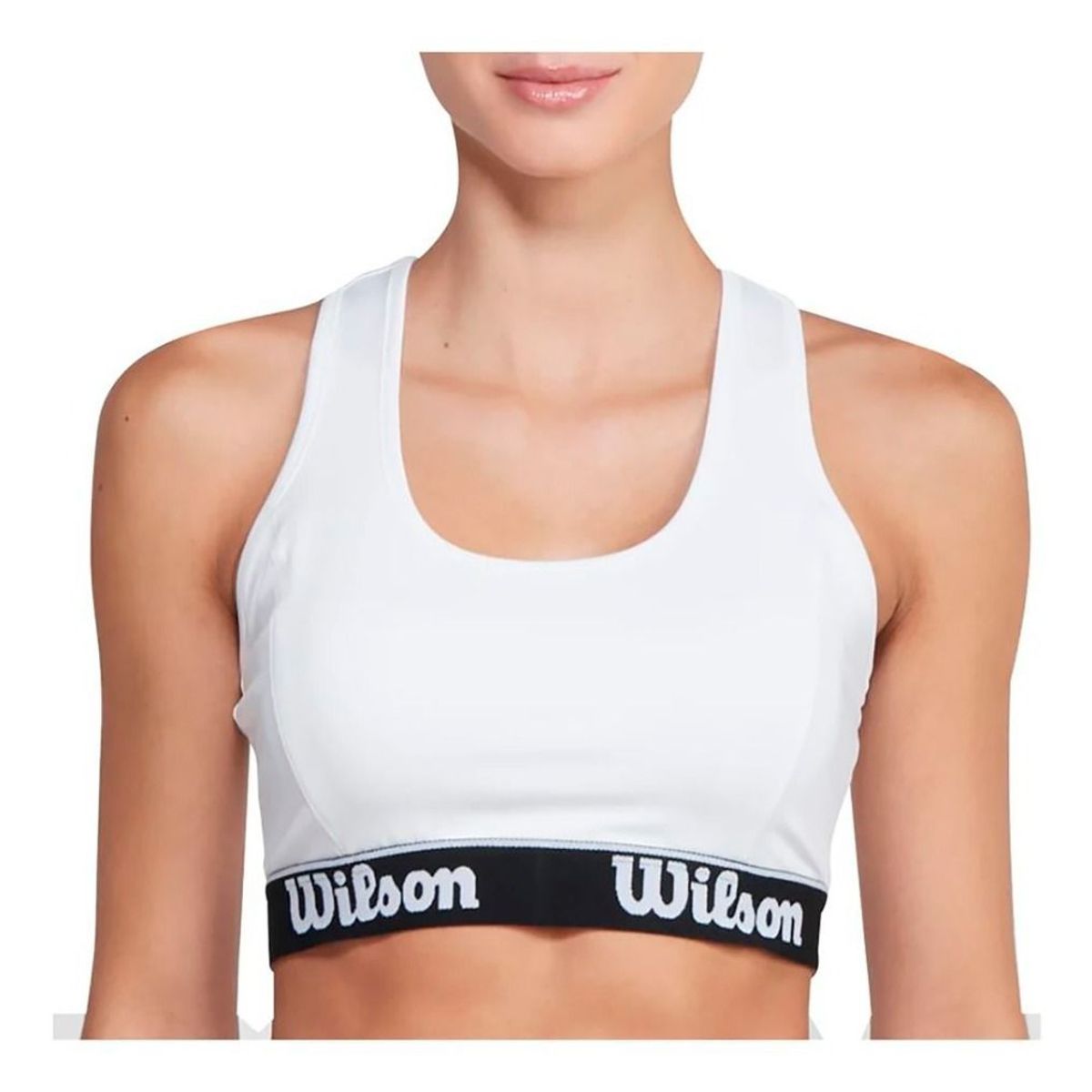 WILSON - Top Deportivo Mujer Wilson Elástico Brasier Sujetador Blanco