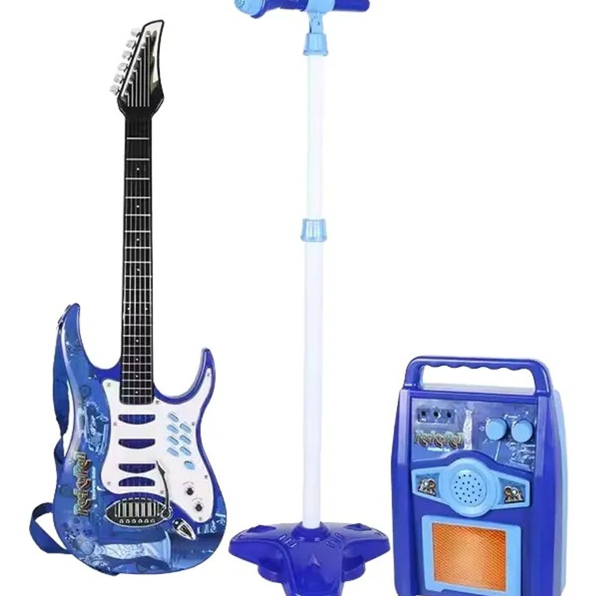 KIDSHOP - Juguete Guitarra Eléctrica Con Amplificador HK-8010D Azul