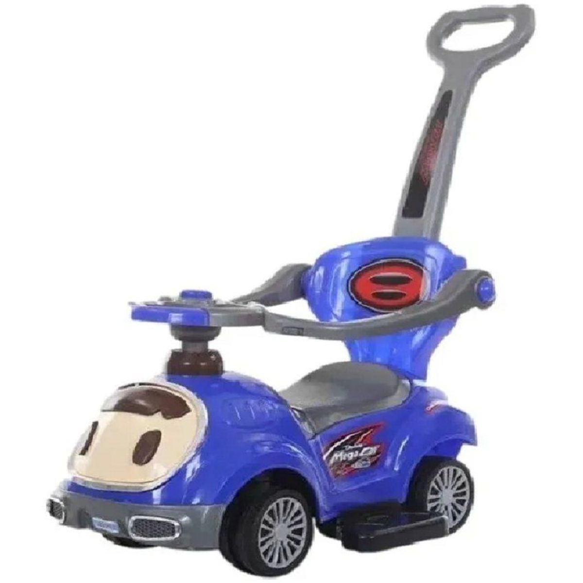 KIDSHOP - Carro montable niño niña paseador con guia y techo azul