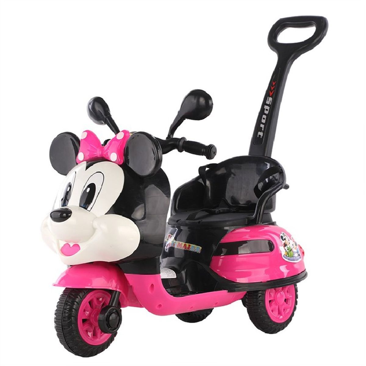 KIDSHOP - Moto Triciclo Electrica Montable Con Guia De Niña Fucsia 6180.