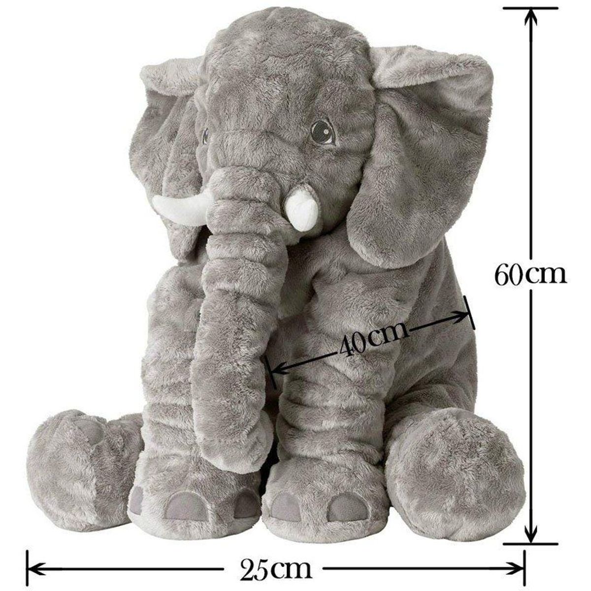 KIDSHOP - Peluche Elefante Bebe Almohada Gigante 60 Cm Gris