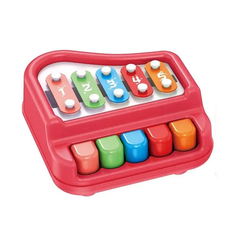 KIDSHOP - Xilófono Infantil 5 Tonos Marimba Musical Niños Rojo He8011