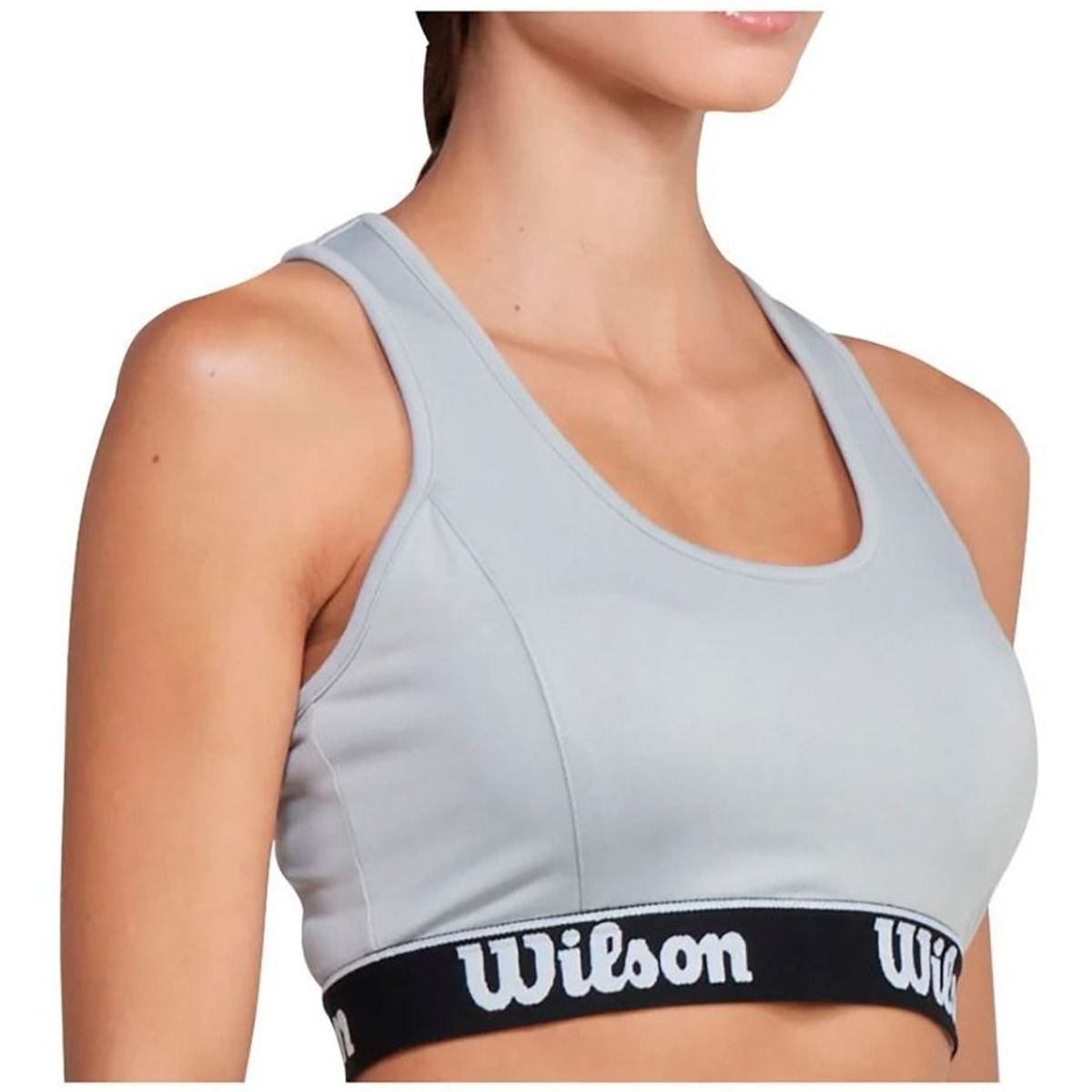 WILSON - Top Deportivo Mujer Wilson Elástico Brasier Sujetador Gris
