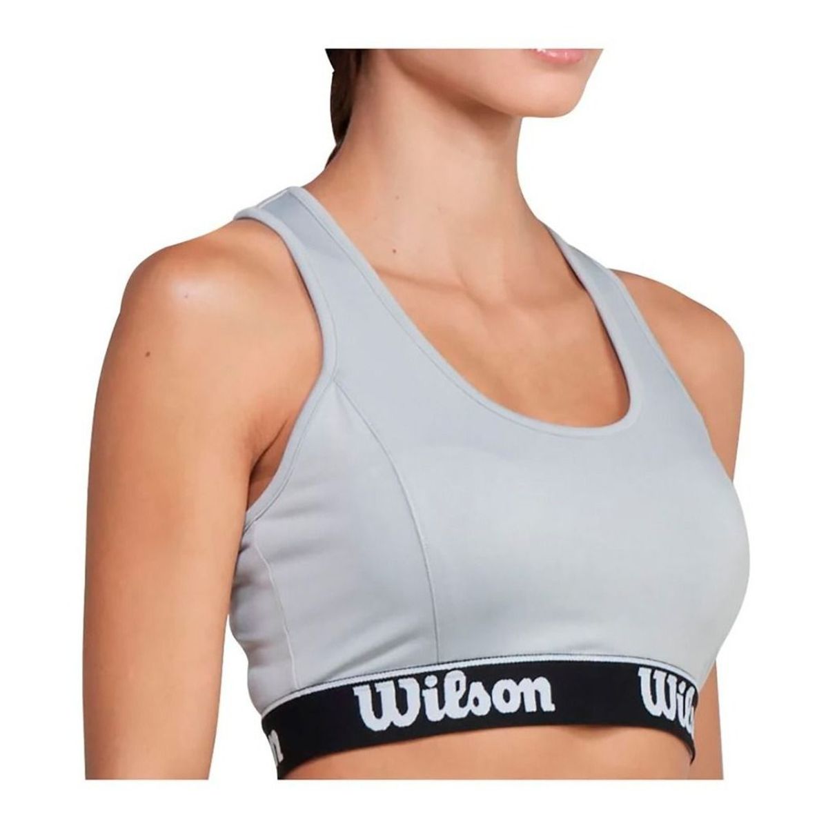 WILSON - Top Deportivo Mujer Wilson Elástico Brasier Sujetador Gris