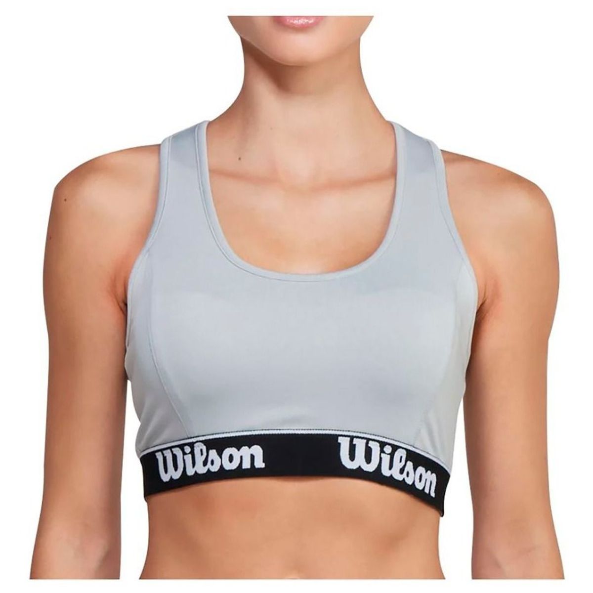 WILSON - Top Deportivo Mujer Wilson Elástico Brasier Sujetador Gris