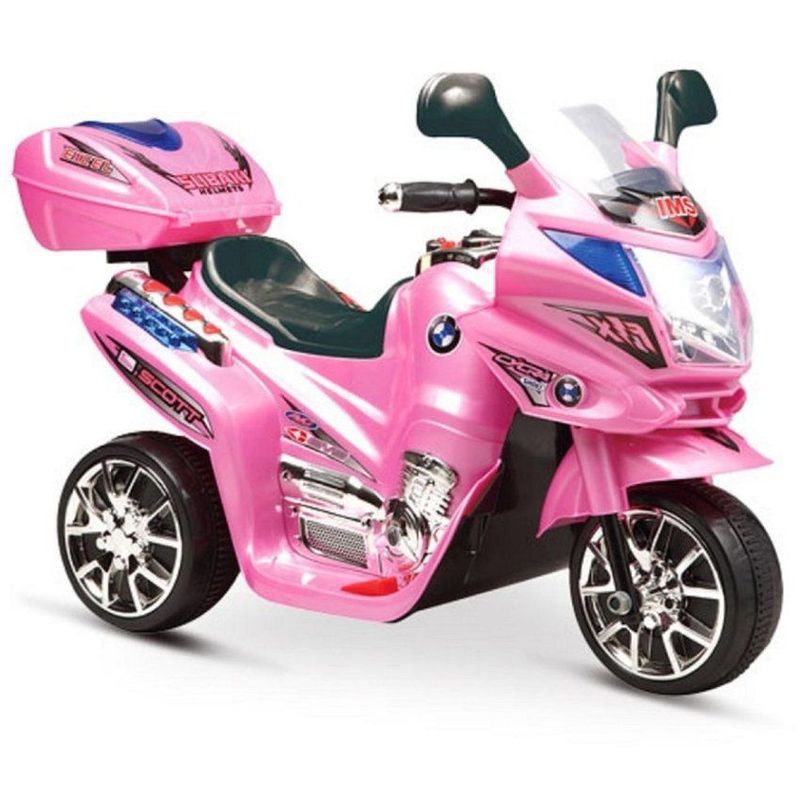 KIDSHOP - Moto Electrica Recargable Ninos Ninas 4 anos Rosado 518-_.