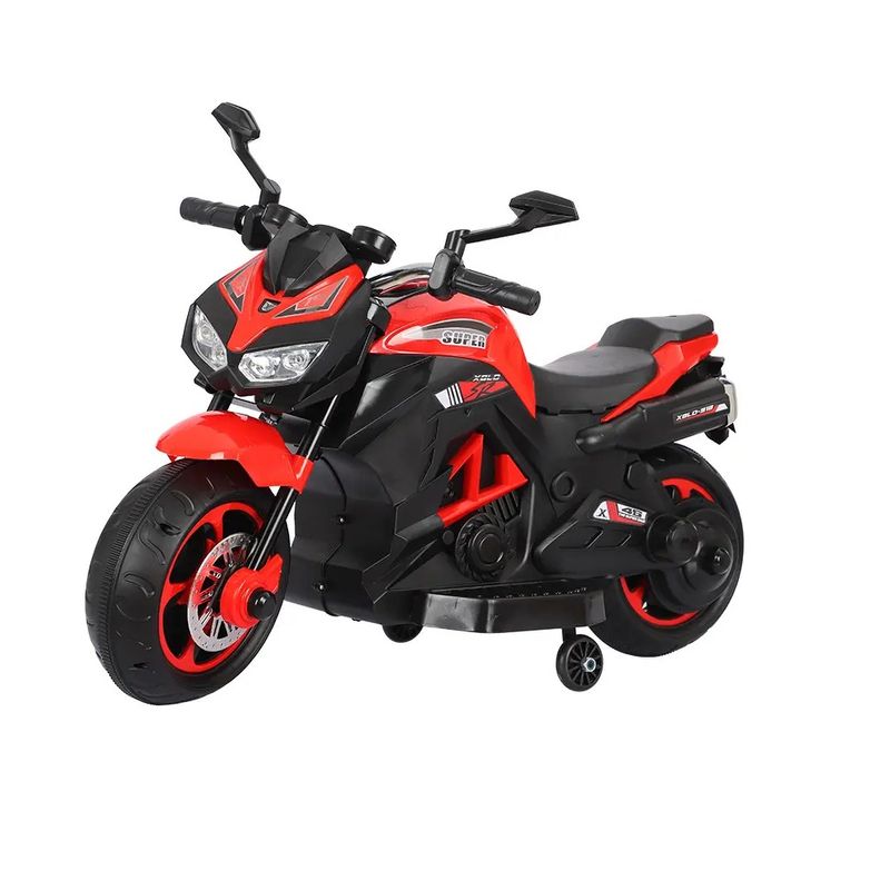KIDSHOP - Moto Electrica Montable Niño Carro Pito Recargable Rojo 6689