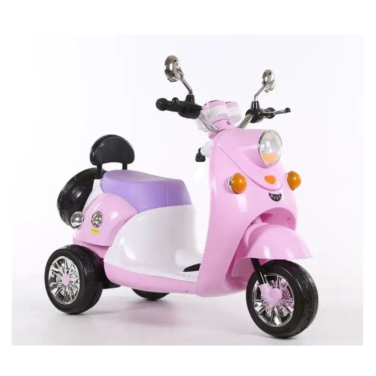 KIDSHOP - Moto Carro Electrica Montable Recargable Niños Rosado 5588