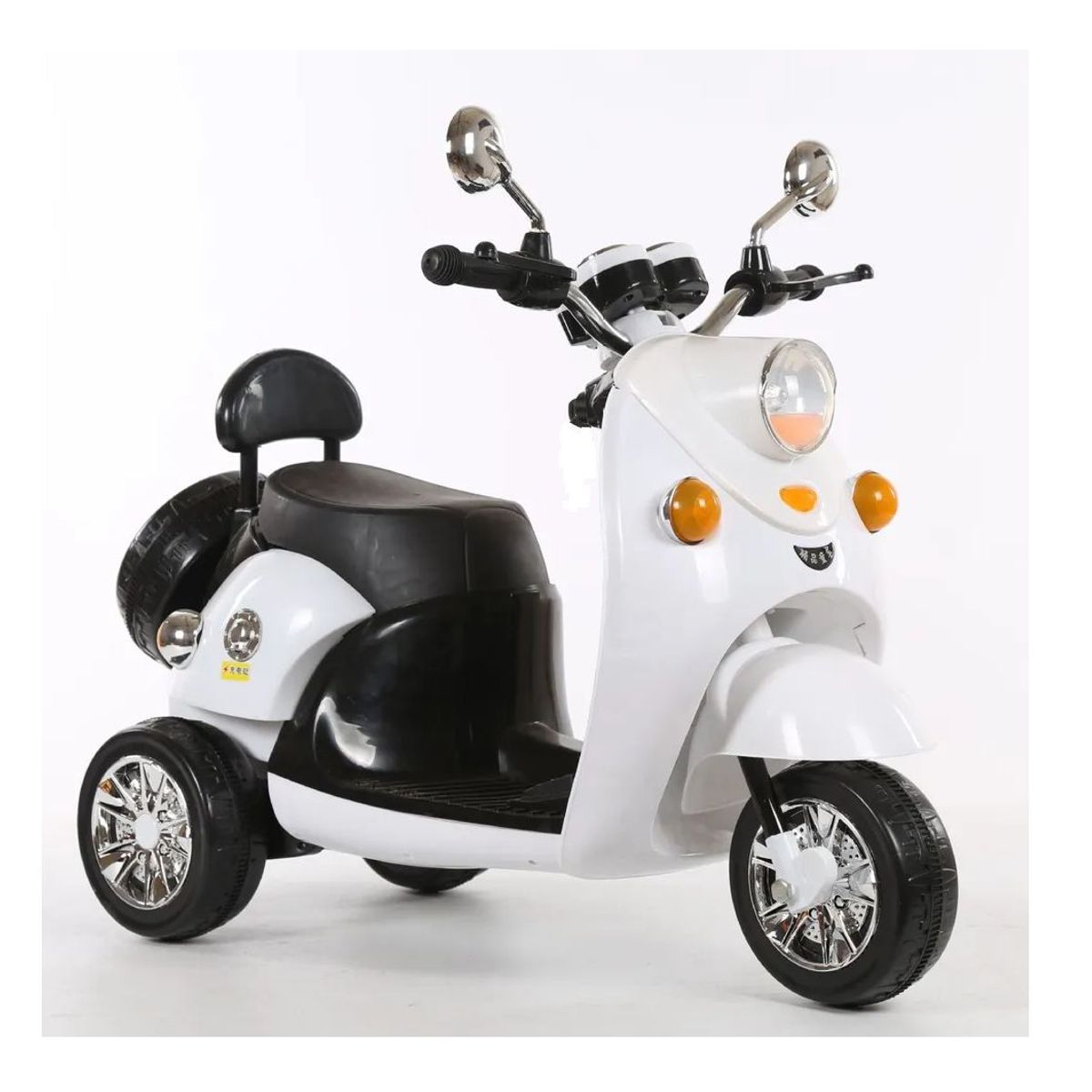 KIDSHOP - Moto Carro Electrica Montable Recargable Niños blanco 5588