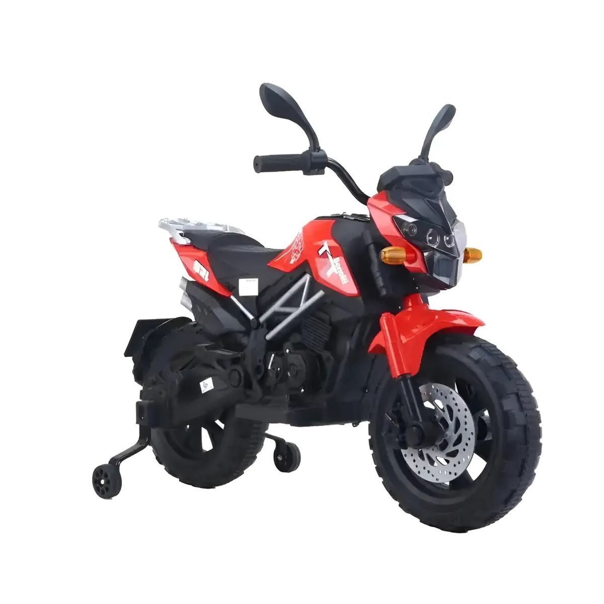 KIDSHOP - Moto Electrica Cross Llantas Auxliares 2 A 6 Años ROJA X-171_.
