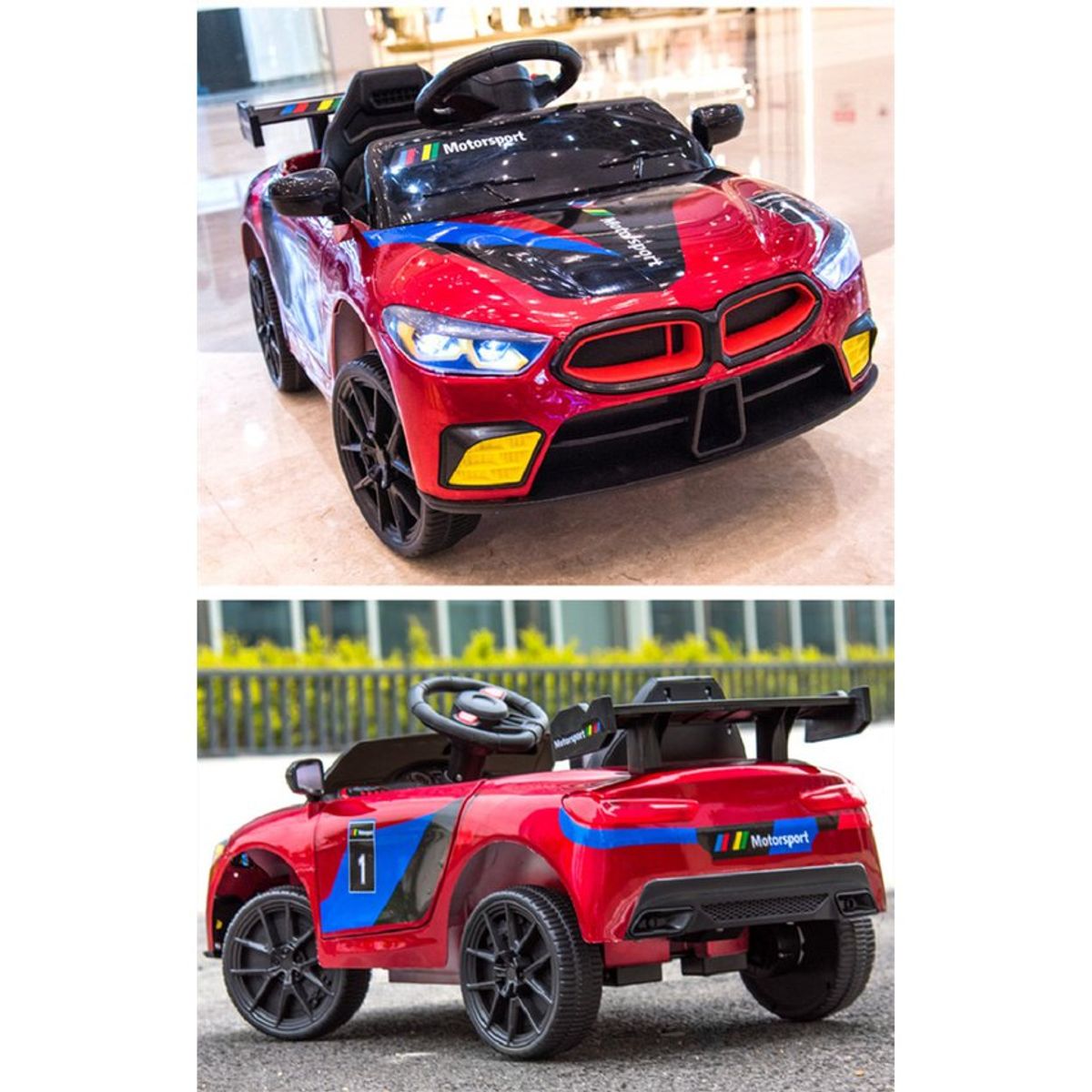 KIDSHOP - Carro Electrico Nino Recargable Montable ND002T Rojo