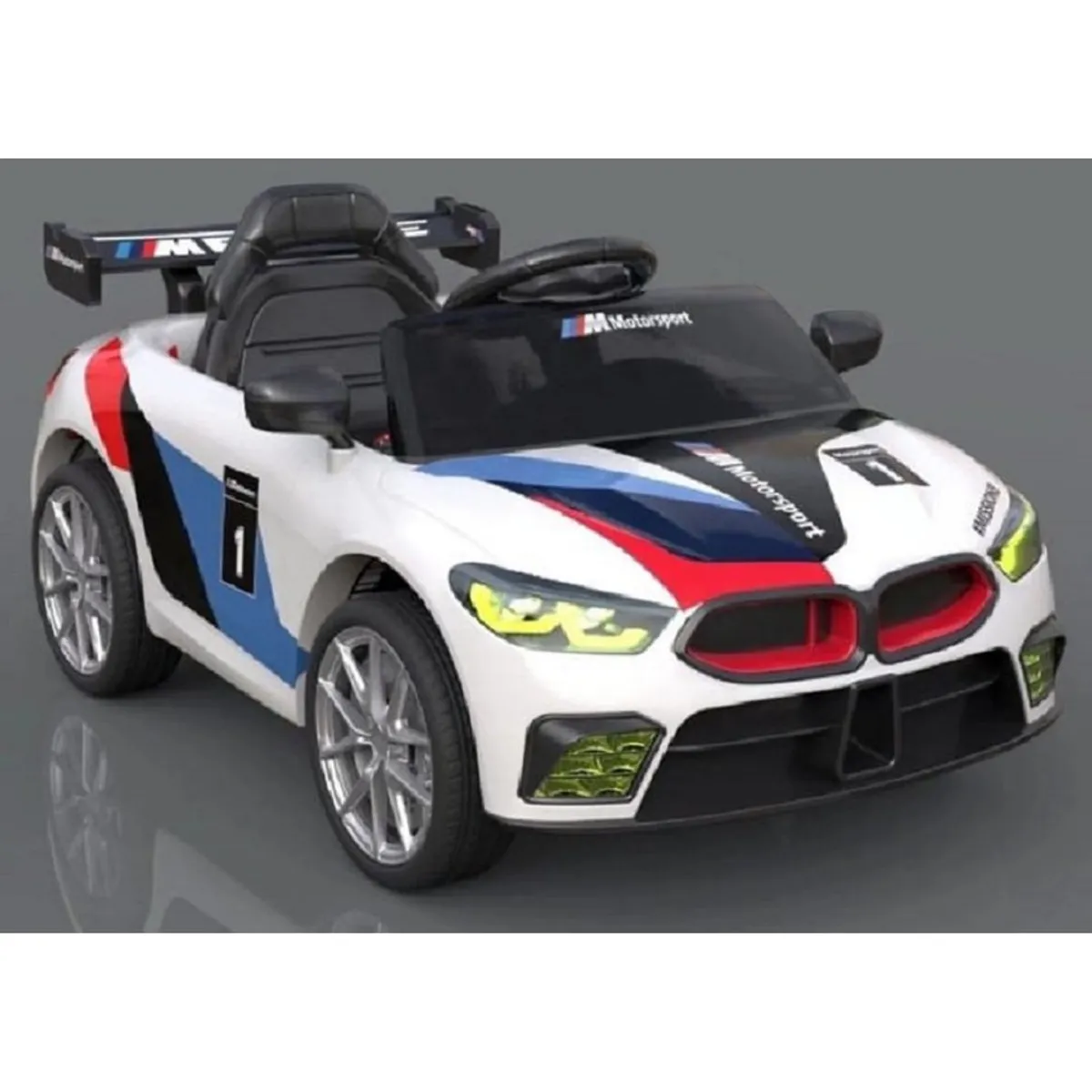 KIDSHOP - Carro Electrico Nino Recargable Montable ND002T Blanco