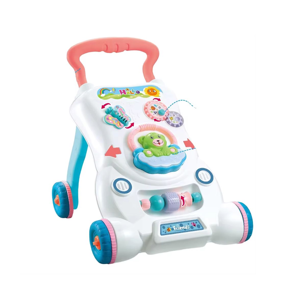 KIDSHOP - Andadera Caminador Primeros Pasos Musical Osito HE0828Nranja