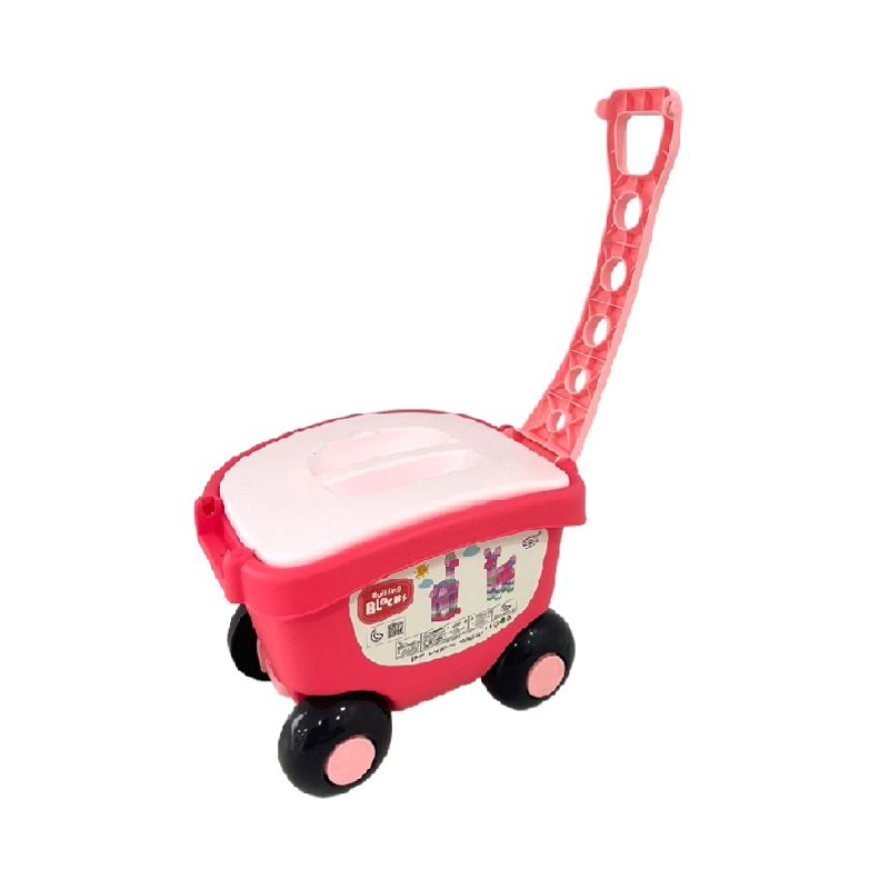 KIDSHOP - Armatodo Bloques Construcción 140 Piezas Con Carro  rosado