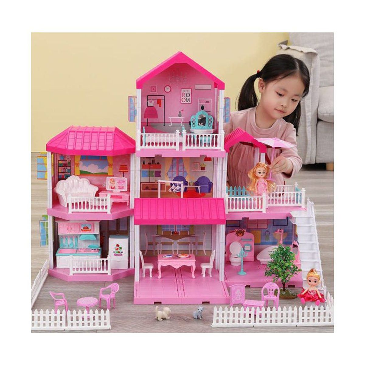 KIDSHOP - Casa De Muñecas Infantil Cocina Y Comedor Sorpresas X1259