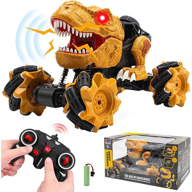 KIDSHOP - Carro A Control Remoto Humo Luces Sonido Dino 11810 naranja